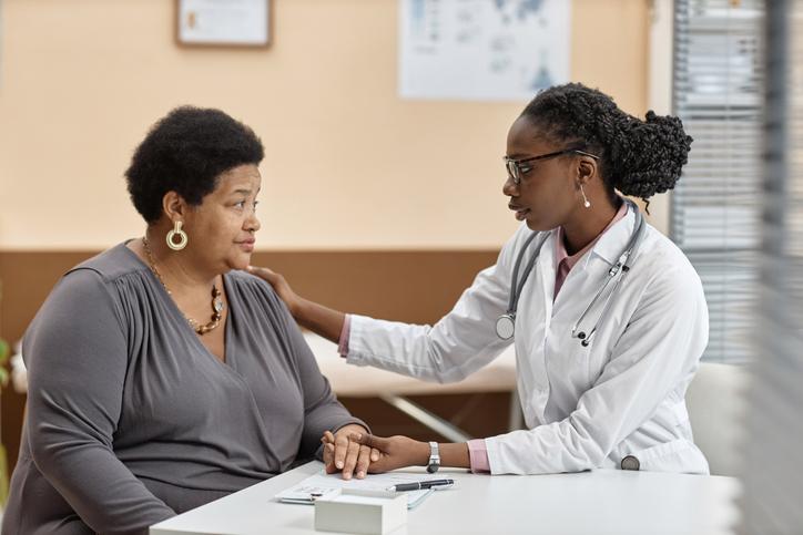 Doctor with patient