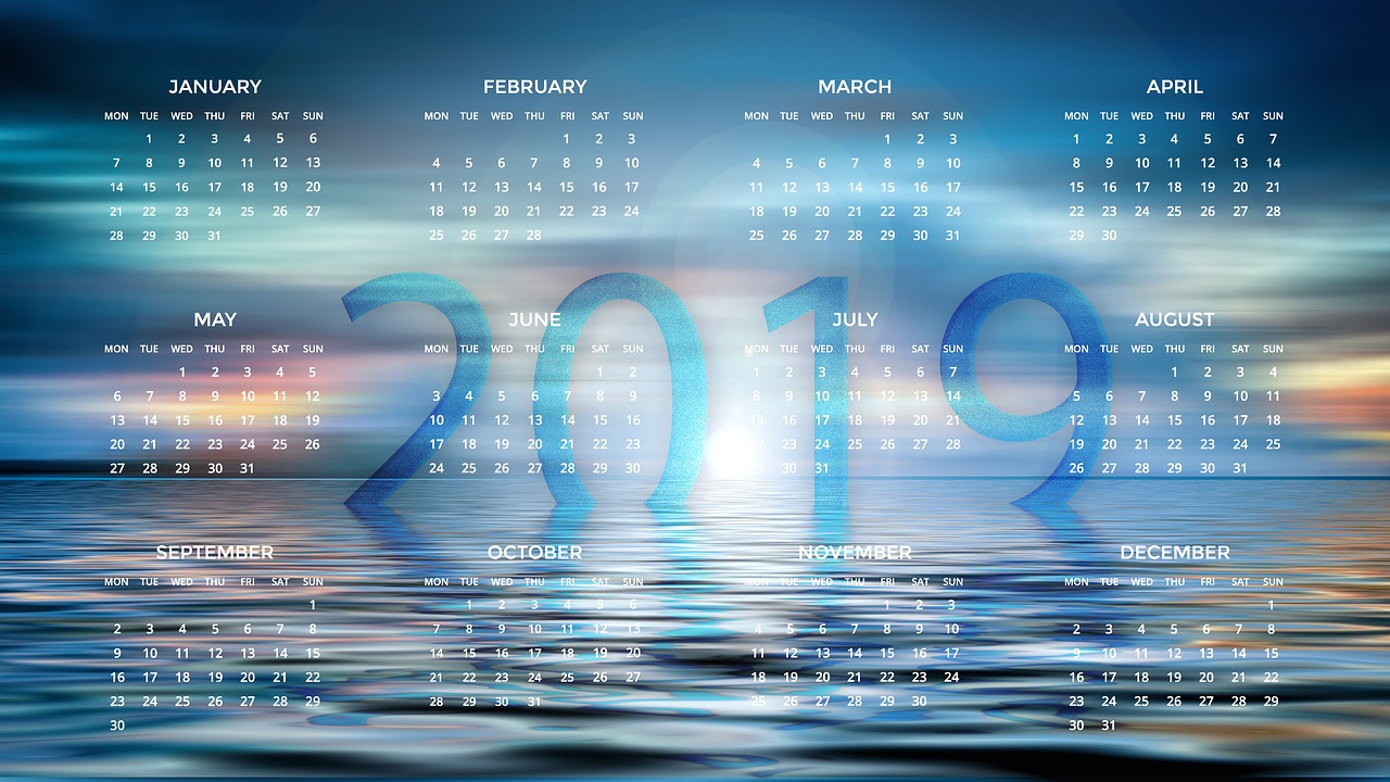 A colorful calendar
