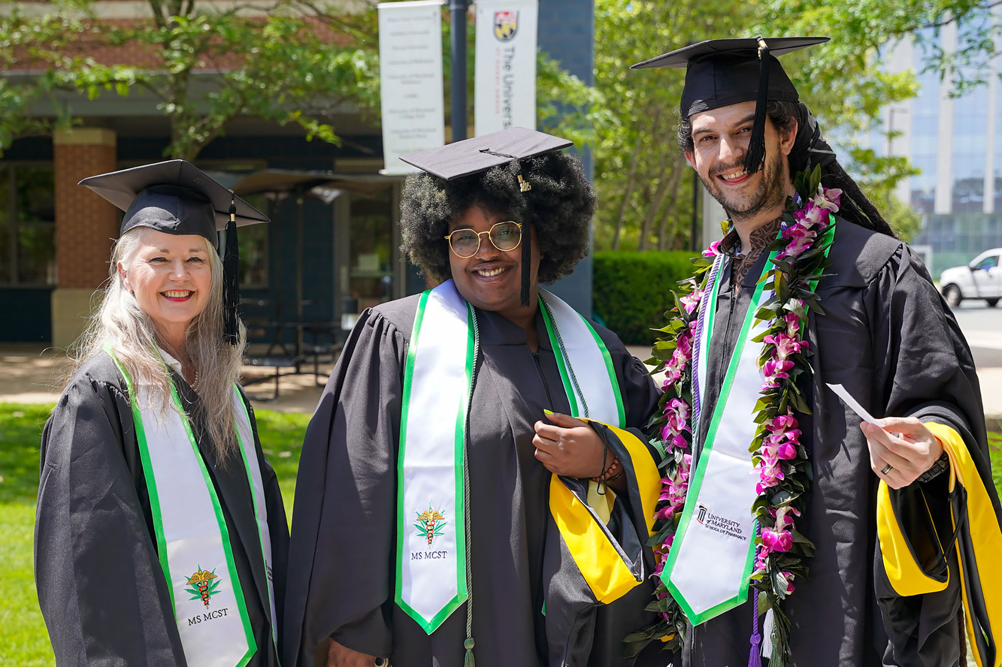 Group of smiling graduates