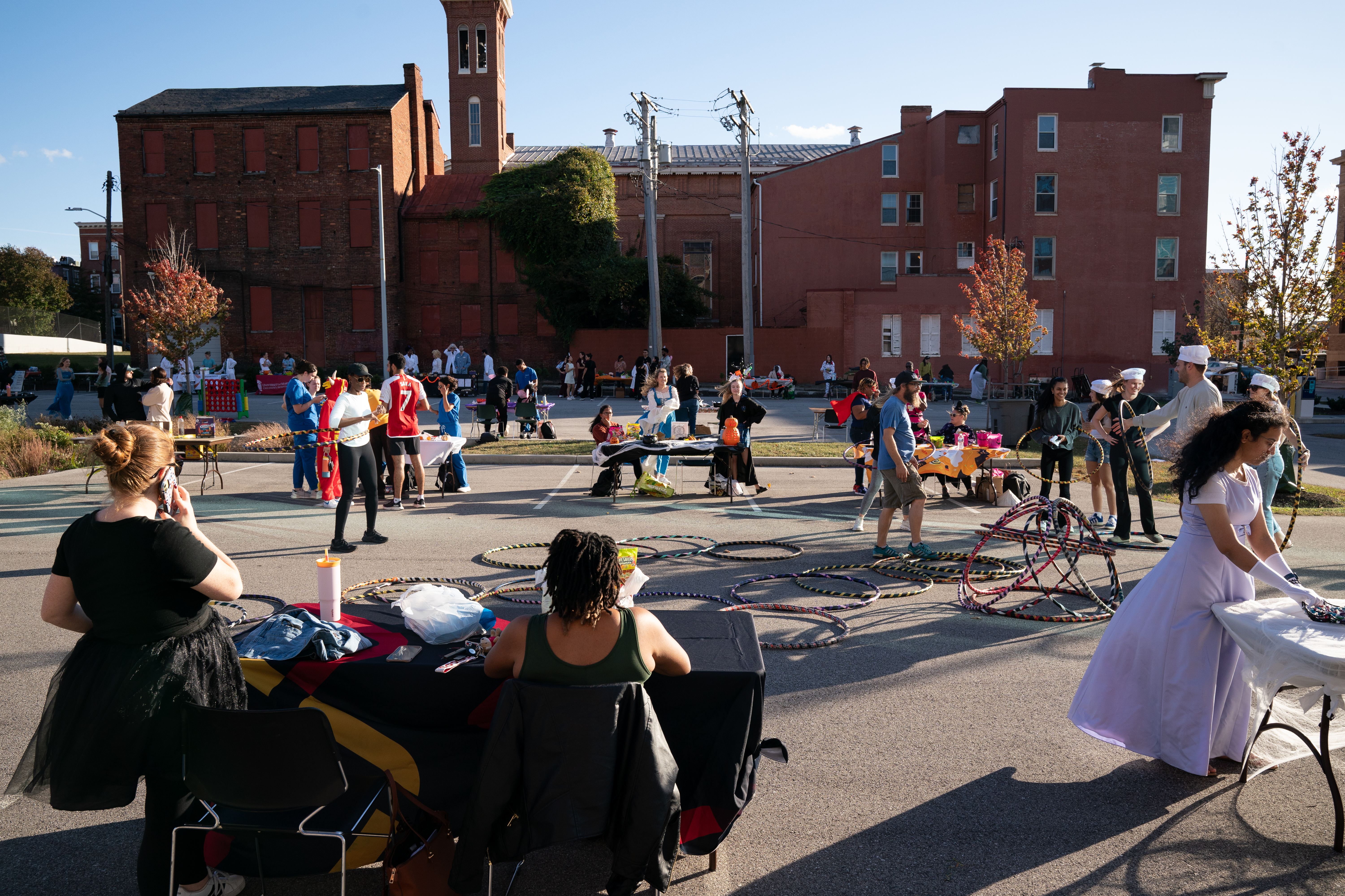 Community members playing