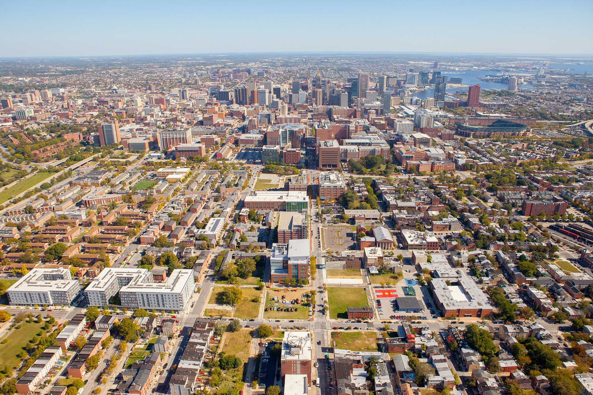 aerial shot of UMB