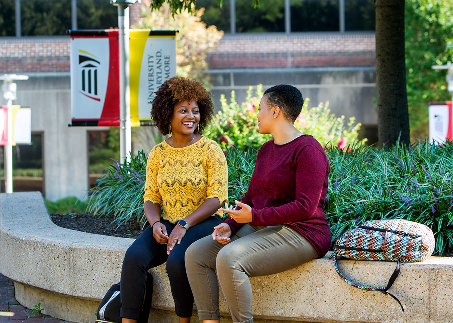 Two women having a conversation