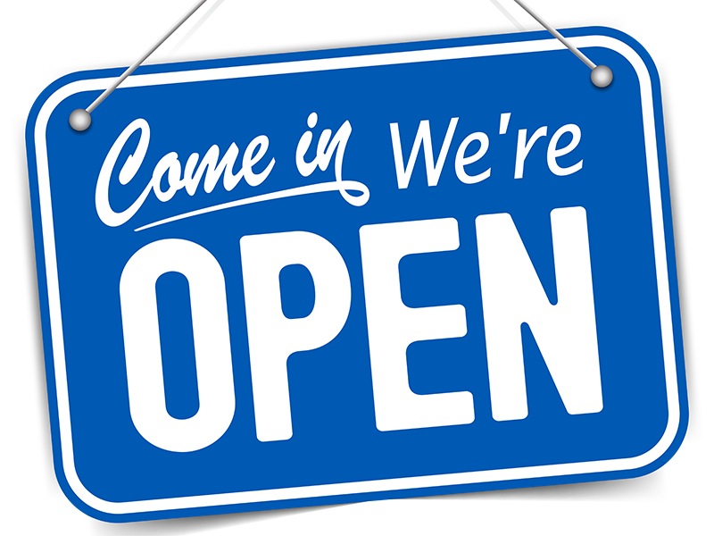Come In, We're Open sign
