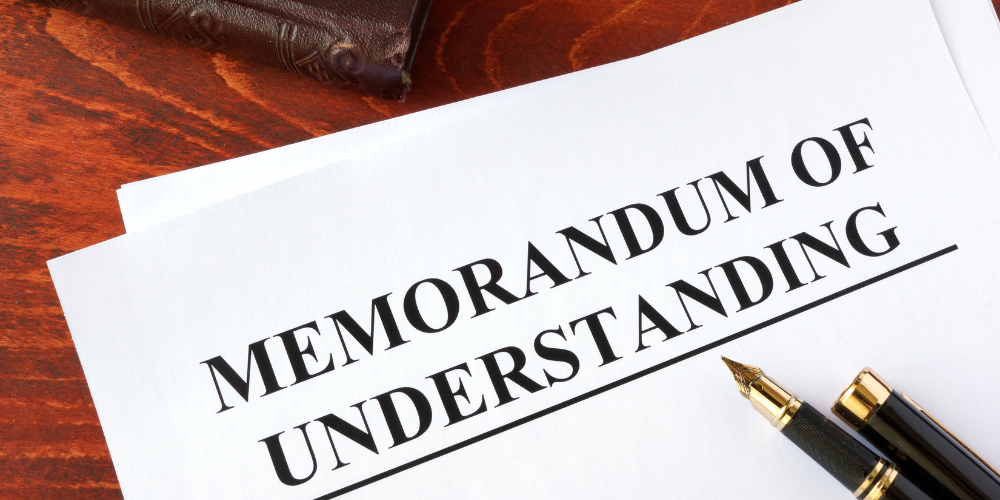 A document labeled Memorandum of Understanding