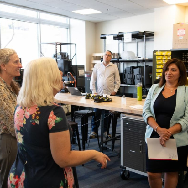 Faculty from UMB and the University of Costa Rica tour a UMB facility