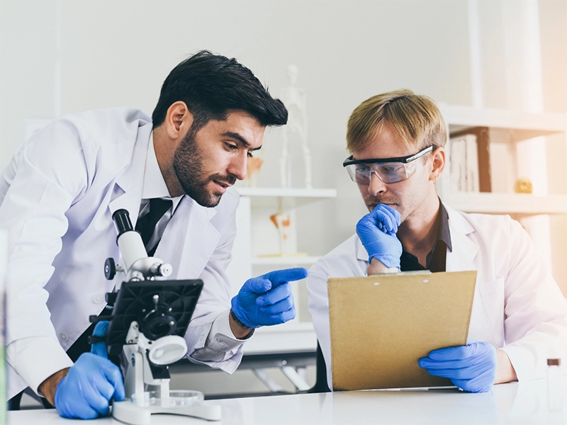 Researchers at work
