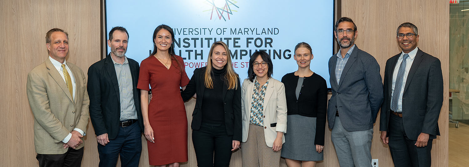 Conference organizers from left to right: Bradley Maron, MD, Daniel Morgan, MD, MS, Alexandria Ratzki-Leewing, PhD, Katherine Goodman, PhD, JD, Florence Xini Doo, MD, Katarina Zeder, MD, PhD, Joshua Weitz, PhD, and Warren D'Souza, PhD, MBA, FAAPM. Not pictured: Jonathan Baghdadi, MD, PhD