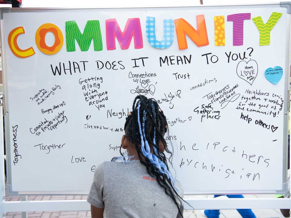 A community members shares their thoughts about 