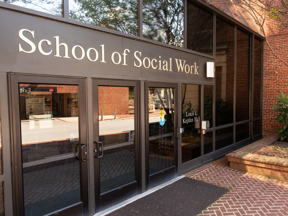 University of Maryland School of Social Work Louis J Kaplan Hall entrance