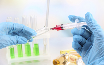 Medical lab syringe